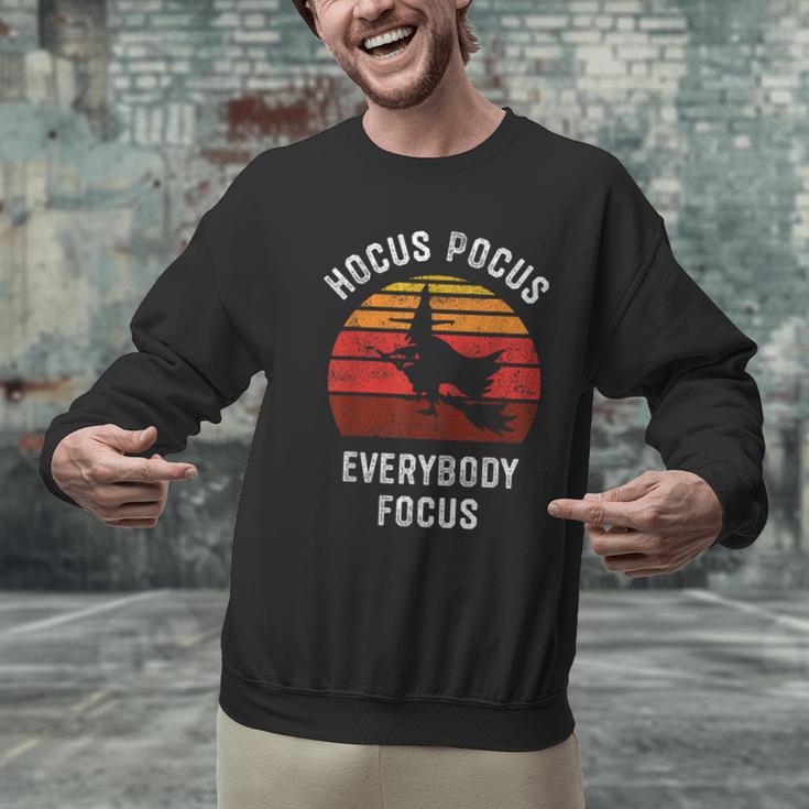Hocus Pocus Everybody Focus Witch Halloween Teacher Women Men Graphic Sweatshirt, gift for family, gift for coworker