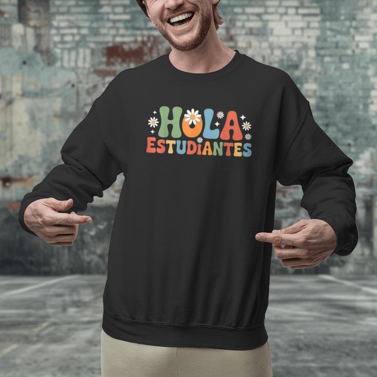 Hola Estudiantes Spanish Teacher Men Graphic Sweatshirt, gift for family, gift for coworker