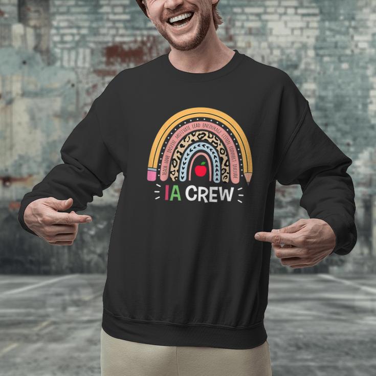 IA Crew Instructional Assistant Rainbow Teachers Aide Men Graphic Sweatshirt, gift for family, gift for coworker