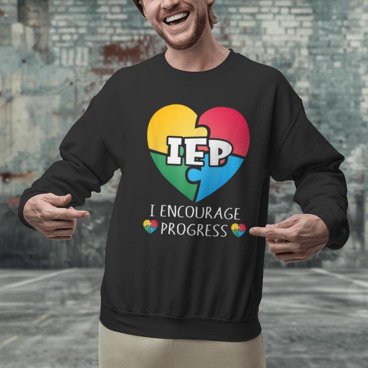 IEP I Encourage Progress Special Education School Teacher Men Graphic Sweatshirt, gift for family, gift for coworker
