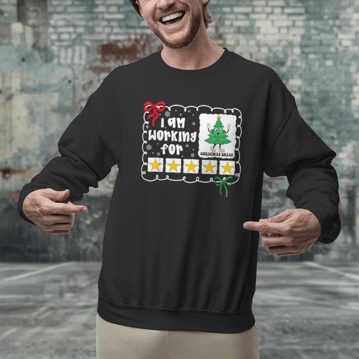 I'm Working For Christmas Break 5 Stars Christmas Teacher Men Graphic Sweatshirt, gift for family, gift for coworker I'm Working For Christmas Break 5 Stars Christmas Teacher Men Graphic Sweatshirt, gift for family, gift for coworker