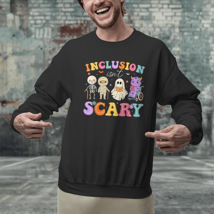Inclusion Isn't Scary Ghost Halloween SLP Sped Teacher Men Graphic Sweatshirt, gift for family, gift for coworker Inclusion Isn't Scary Ghost Halloween SLP Sped Teacher Men Graphic Sweatshirt, gift for family, gift for coworker