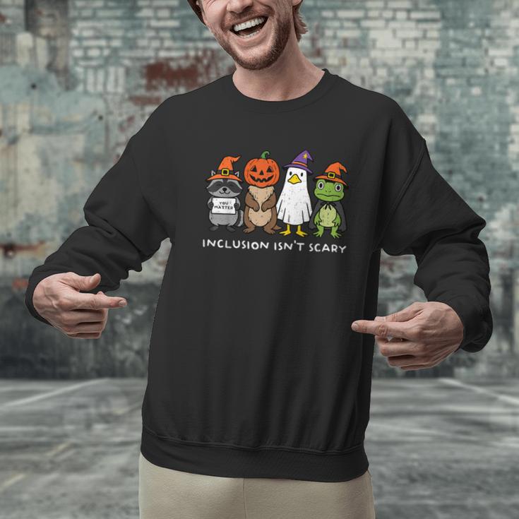Inclusion Isn't Scary SLP Halloween Sped Teacher Animal Men Graphic Sweatshirt, gift for family, gift for coworker