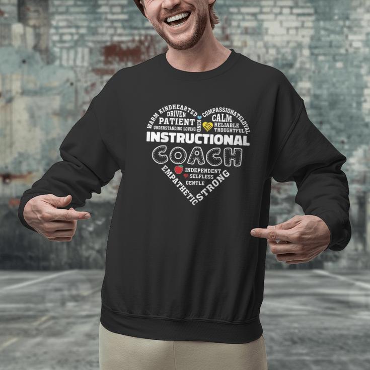 Instructional Coach Heart Teachers Appreciation Men Graphic Sweatshirt, gift for family, gift for coworker Instructional Coach Heart Teachers Appreciation Men Graphic Sweatshirt, gift for family, gift for coworker
