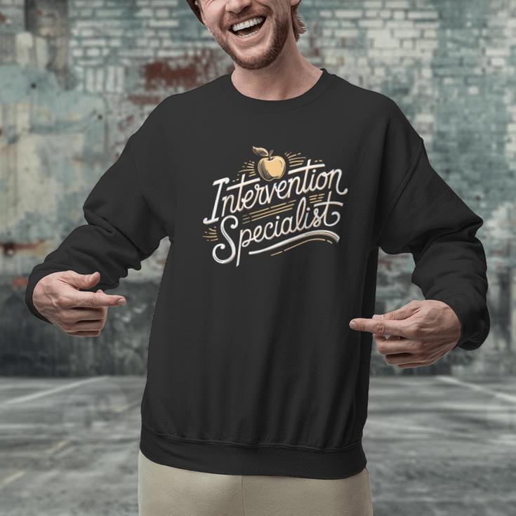 Intervention Teacher Intervention Specialist Men Graphic Sweatshirt, gift for family, gift for coworker Intervention Teacher Intervention Specialist Men Graphic Sweatshirt, gift for family, gift for coworker