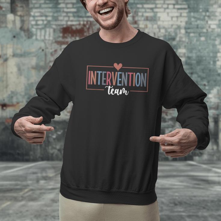 Intervention Team Best Intervention Teacher Squad Men Graphic Sweatshirt, gift for family, gift for coworker Intervention Team Best Intervention Teacher Squad Men Graphic Sweatshirt, gift for family, gift for coworker