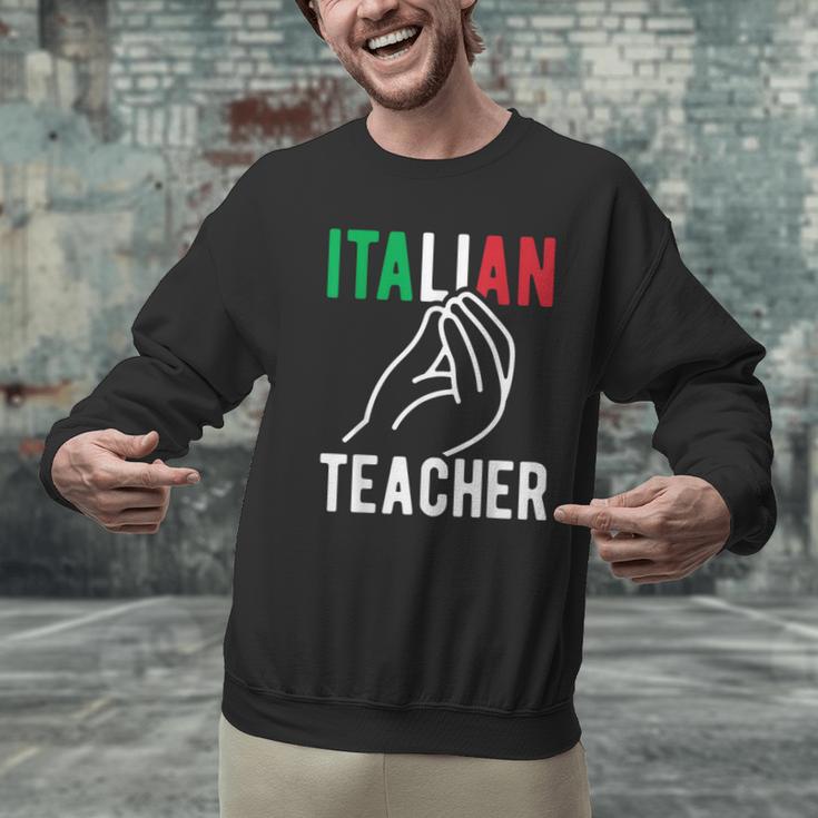Italian Teacher Italy Italia Back To School First Day Men Graphic Sweatshirt, gift for family, gift for coworker