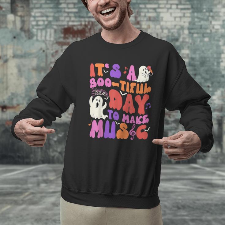 It's a Bootiful Day To Make Music Halloween Music Teacher Men Graphic Sweatshirt, gift for family, gift for coworker