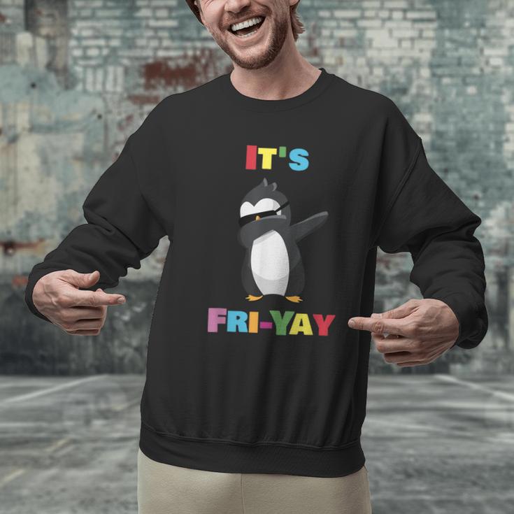It's Fri-Yay Dabbing Penguin Friday Weekend Teacher Student Men Graphic Sweatshirt, gift for family, gift for coworker It's Fri-Yay Dabbing Penguin Friday Weekend Teacher Student Men Graphic Sweatshirt, gift for family, gift for coworker