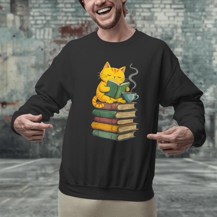 Kawaii Cats Lover Coffee Books Teacher Librarian Cat Men Graphic Sweatshirt, gift for family, gift for coworker Kawaii Cats Lover Coffee Books Teacher Librarian Cat Men Graphic Sweatshirt, gift for family, gift for coworker