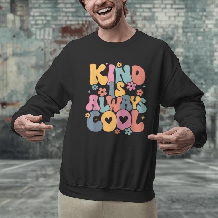 Kind Is Always Cool Groovy Teacher Be Kind Kindness Matters Men Graphic Sweatshirt, Groovy Teacher Sweatshirts, gift for family, gift for coworker Kind Is Always Cool Groovy Teacher Be Kind Kindness Matters Men Graphic Sweatshirt, Groovy Teacher Sweatshirts, gift for family, gift for coworker