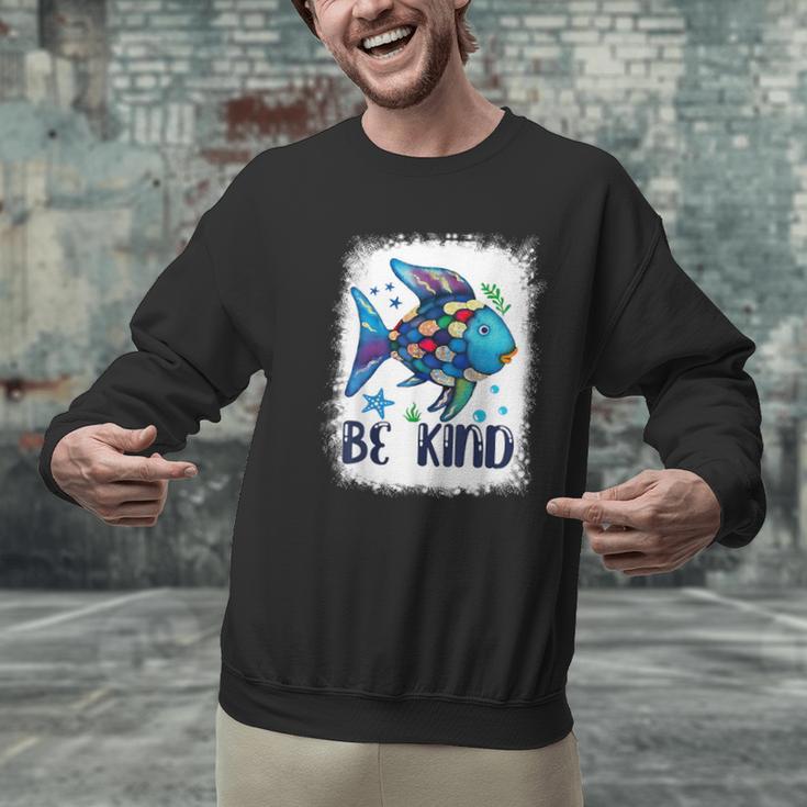 Be Kind Rainbow Fish Teacher Life Back To School Teaching Men Women Men Graphic Sweatshirt, gift for family, gift for coworker Be Kind Rainbow Fish Teacher Life Back To School Teaching Men Women Men Graphic Sweatshirt, gift for family, gift for coworker