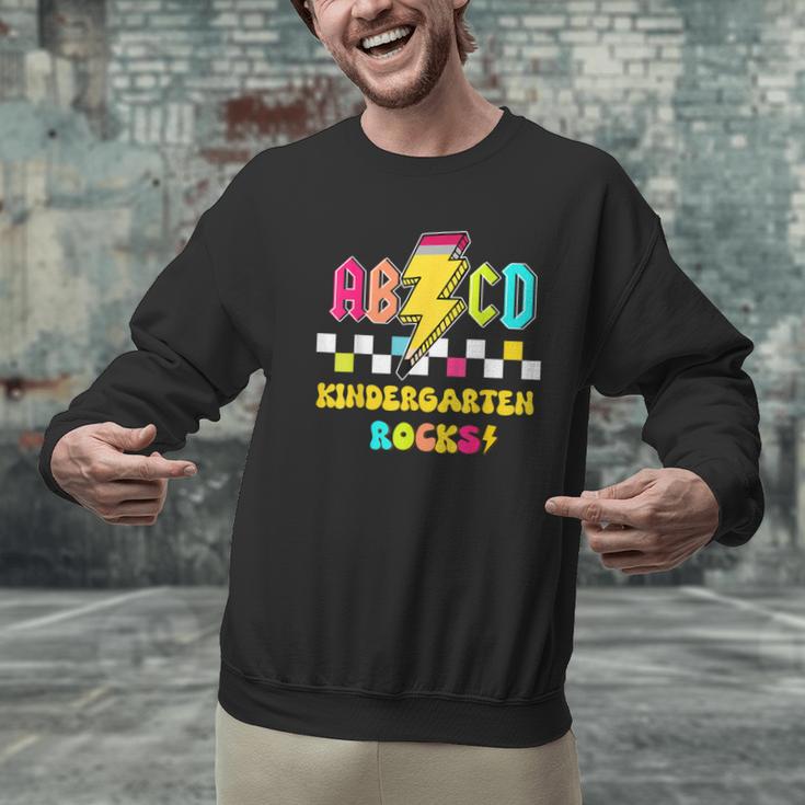 Kindergarten ABCD Rocks Teacher Student Back To School Men Graphic Sweatshirt, gift for family, gift for coworker