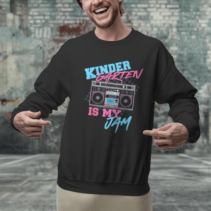 Kindergarten Is My Jam Vintage 80s Boombox Teacher Student Men Graphic Sweatshirt, gift for family, gift for coworker Kindergarten Is My Jam Vintage 80s Boombox Teacher Student Men Graphic Sweatshirt, gift for family, gift for coworker