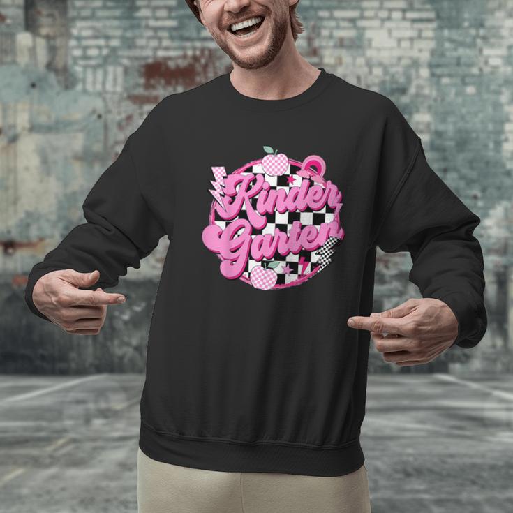 Kindergarten Teacher Women Checkered First Day Of School Men Graphic Sweatshirt, gift for family, gift for coworker Kindergarten Teacher Women Checkered First Day Of School Men Graphic Sweatshirt, gift for family, gift for coworker