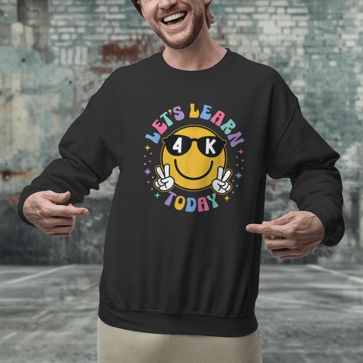 Lets Learn Today Shirt Smile Face 4K Teacher Back To School Men Graphic Sweatshirt, gift for family, gift for coworker Lets Learn Today Shirt Smile Face 4K Teacher Back To School Men Graphic Sweatshirt, gift for family, gift for coworker