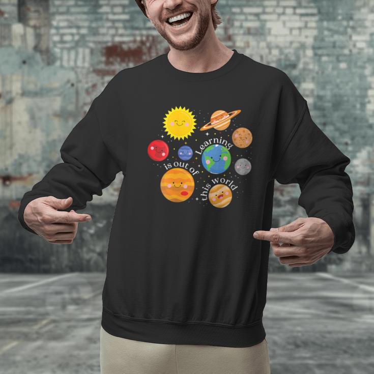 Learning Is Out Of This World Science Teacher Planets Men Graphic Sweatshirt, Science Teacher Sweatshirts, gift for family, gift for coworker Learning Is Out Of This World Science Teacher Planets Men Graphic Sweatshirt, Science Teacher Sweatshirts, gift for family, gift for coworker