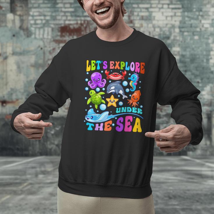 Let's Explore Under The Sea Back To School Student Teacher Men Graphic Sweatshirt, gift for family, gift for coworker