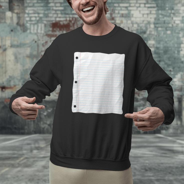 Lined Paper Notebook Halloween Costume For Students Teachers For Men Women Kids Men Graphic Sweatshirt, gift for family, gift for coworker Lined Paper Notebook Halloween Costume For Students Teachers For Men Women Kids Men Graphic Sweatshirt, gift for family, gift for coworker