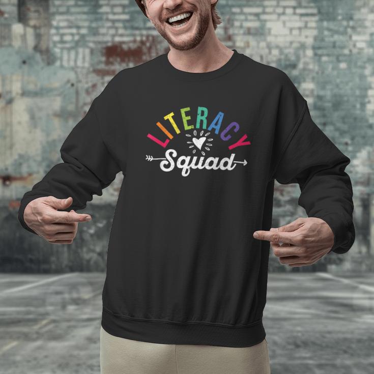 Literacy Squad Reading Teacher Interventionist Specialist Men Graphic Sweatshirt, gift for family, gift for coworker Literacy Squad Reading Teacher Interventionist Specialist Men Graphic Sweatshirt, gift for family, gift for coworker