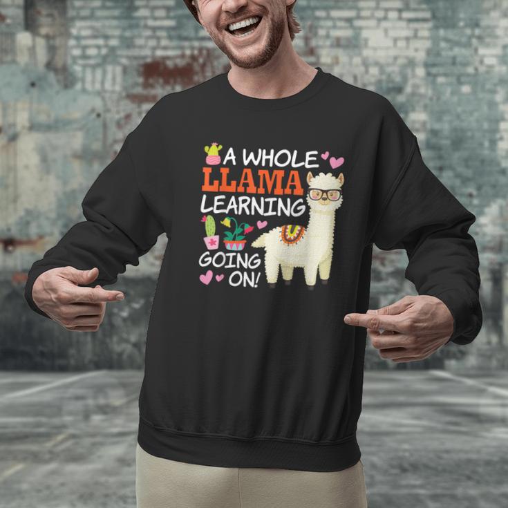Llama Learning T Shirt Teachers Students Alpaca Lovers Men Graphic Sweatshirt, gift for family, gift for coworker Llama Learning T Shirt Teachers Students Alpaca Lovers Men Graphic Sweatshirt, gift for family, gift for coworker