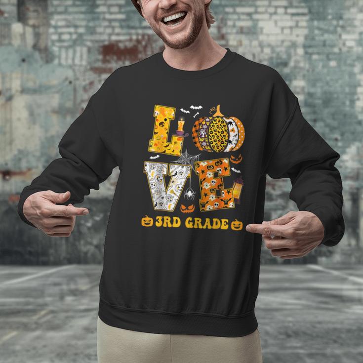 LOVE 3rd Grade Pumpkin Teacher Student Halloween Costume Men Graphic Sweatshirt, gift for family, gift for coworker LOVE 3rd Grade Pumpkin Teacher Student Halloween Costume Men Graphic Sweatshirt, gift for family, gift for coworker