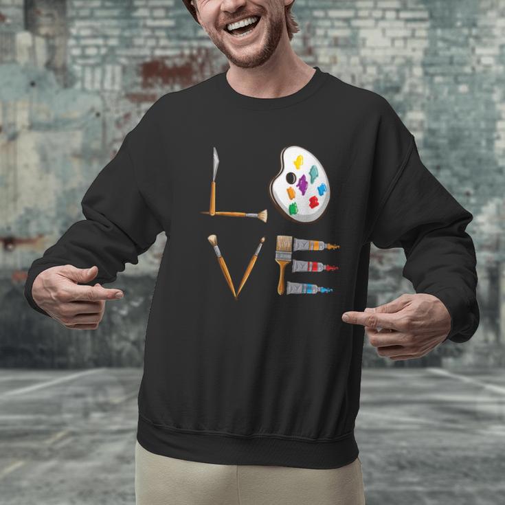 Love Art For Artist Art Teacher Men Graphic Sweatshirt, gift for family, gift for coworker