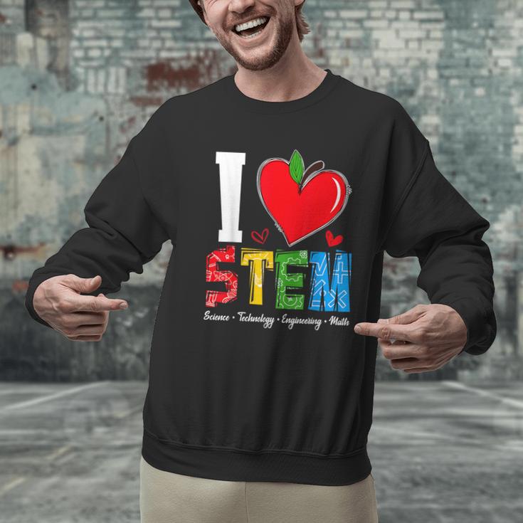 I Love STEM Student Teacher 1st Day Of School Back To School Men Graphic Sweatshirt, gift for family, gift for coworker I Love STEM Student Teacher 1st Day Of School Back To School Men Graphic Sweatshirt, gift for family, gift for coworker