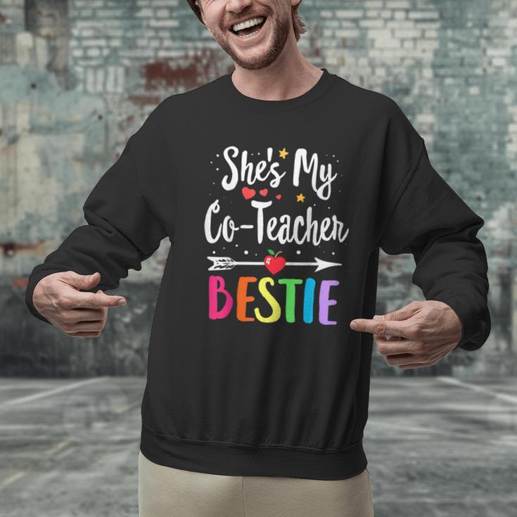 Matching Co-Teacher Best Friend She's My Bestie Work Team Men Graphic Sweatshirt, gift for family, gift for coworker Matching Co-Teacher Best Friend She's My Bestie Work Team Men Graphic Sweatshirt, gift for family, gift for coworker