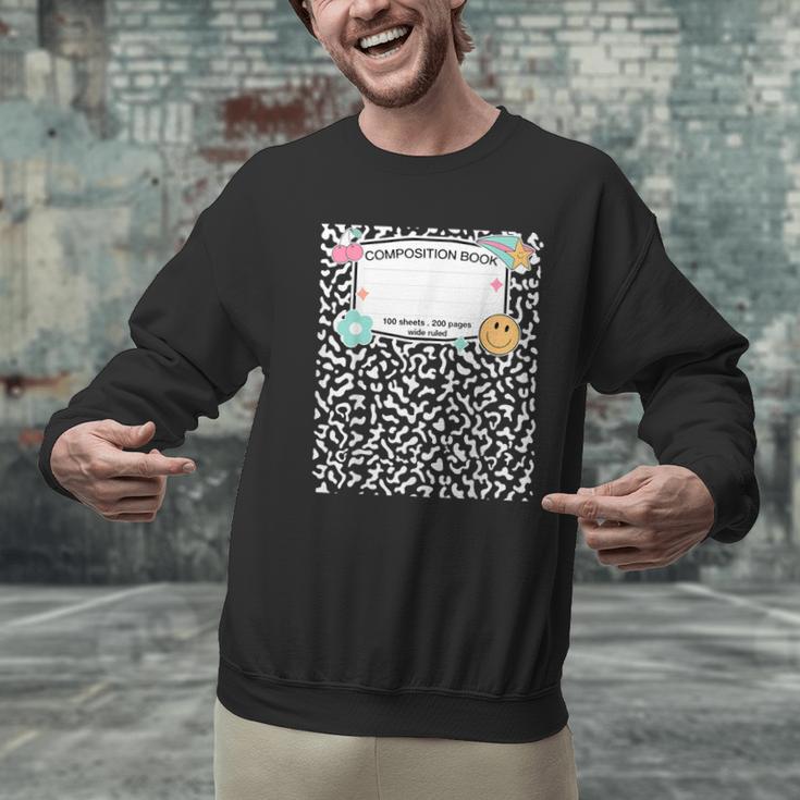 Matching Group Halloween Teacher Composition Book Notebook Men Graphic Sweatshirt, gift for family, gift for coworker Matching Group Halloween Teacher Composition Book Notebook Men Graphic Sweatshirt, gift for family, gift for coworker