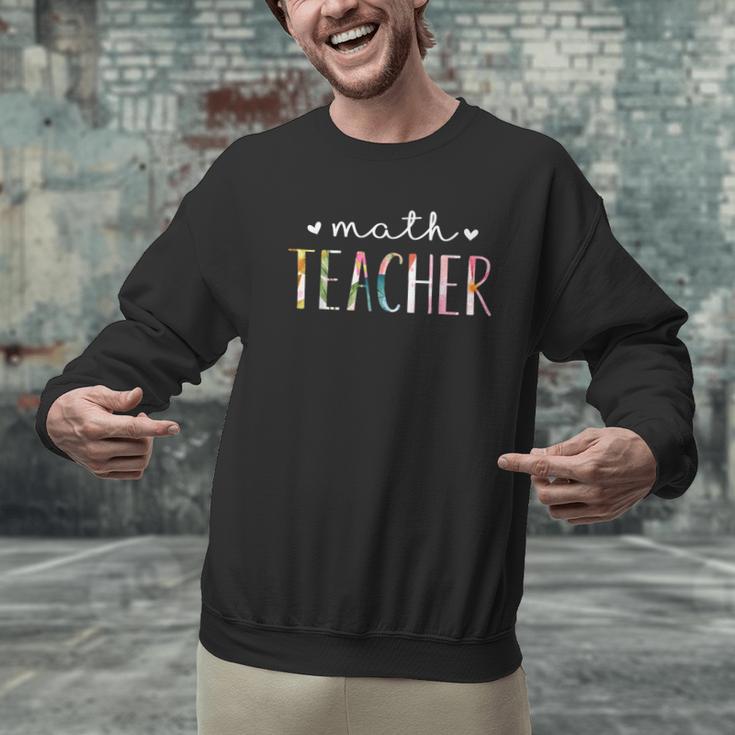 Math Teacher Cute Floral Men Graphic Sweatshirt, gift for family, gift for coworker Math Teacher Cute Floral Men Graphic Sweatshirt, gift for family, gift for coworker