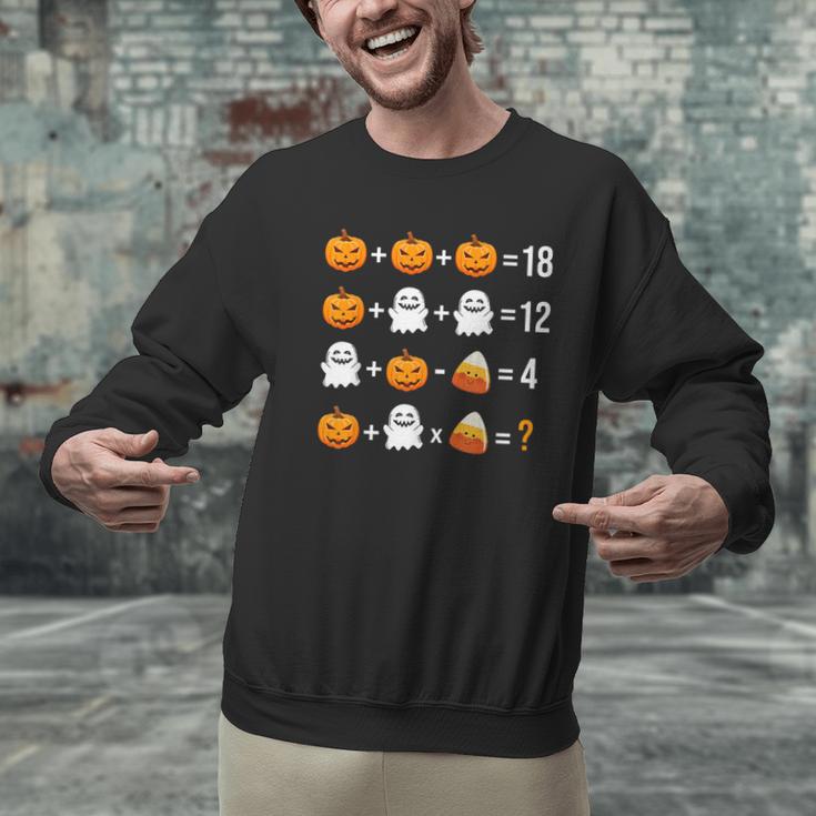 Math Teacher Halloween Equation Pumpkin Ghost Candy Corn Men Graphic Sweatshirt, gift for family, gift for coworker Math Teacher Halloween Equation Pumpkin Ghost Candy Corn Men Graphic Sweatshirt, gift for family, gift for coworker