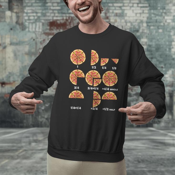 Maths Day Costume Idea Kids Teachers Pizza Slice Fraction Men Graphic Sweatshirt, gift for family, gift for coworker