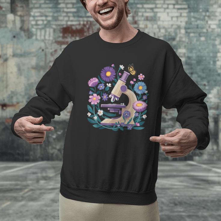 Microscope Flower Butterfly Biology Science Teacher Student Men Graphic Sweatshirt, Science Teacher Sweatshirts, gift for family, gift for coworker Microscope Flower Butterfly Biology Science Teacher Student Men Graphic Sweatshirt, Science Teacher Sweatshirts, gift for family, gift for coworker