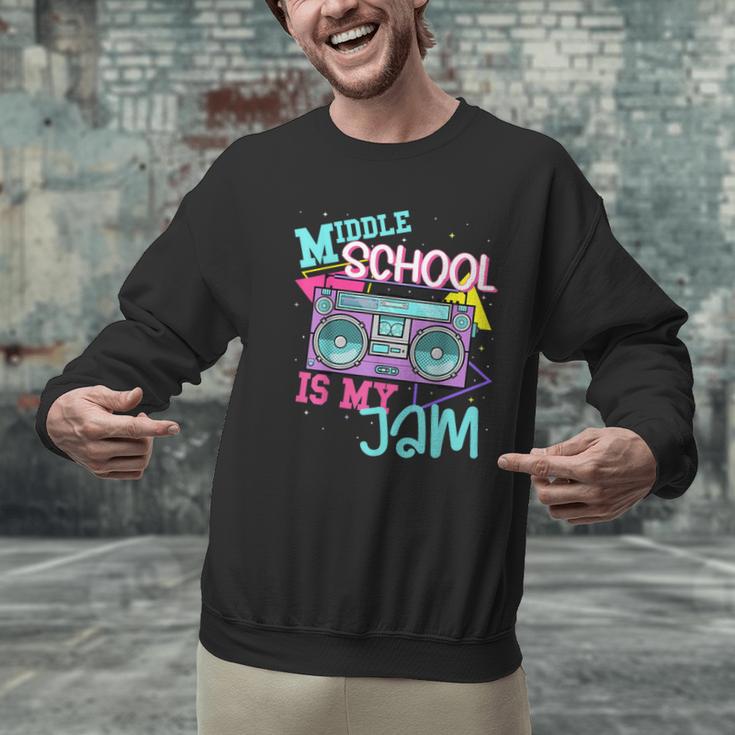 Middle School Is My Jam Cute Teacher Shirt 80's 90's Styl Men Graphic Sweatshirt, gift for family, gift for coworker Middle School Is My Jam Cute Teacher Shirt 80's 90's Styl Men Graphic Sweatshirt, gift for family, gift for coworker