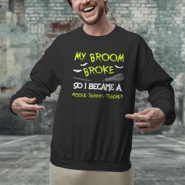 Middle School Teacher Halloween Costume Shirt Lazy Men Graphic Sweatshirt, gift for family, gift for coworker Middle School Teacher Halloween Costume Shirt Lazy Men Graphic Sweatshirt, gift for family, gift for coworker
