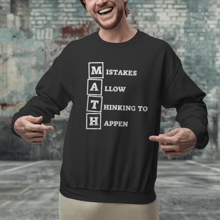 Mistakes Allow Thinking To Happen School Math Teacher Men Graphic Sweatshirt, gift for family, gift for coworker