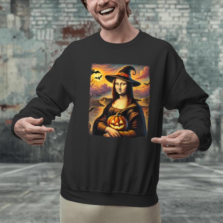 Mona Lisa Pumpkin Halloween Art Teacher Witchy Women Kids Men Graphic Sweatshirt, gift for family, gift for coworker Mona Lisa Pumpkin Halloween Art Teacher Witchy Women Kids Men Graphic Sweatshirt, gift for family, gift for coworker