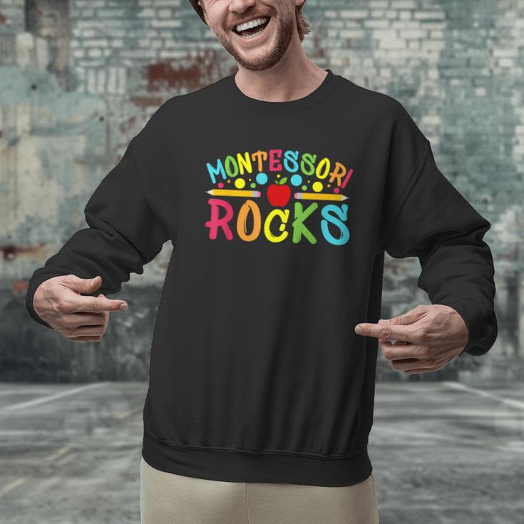 Montessori Rocks Montessori Teacher Back To School Men Graphic Sweatshirt, gift for family, gift for coworker Montessori Rocks Montessori Teacher Back To School Men Graphic Sweatshirt, gift for family, gift for coworker