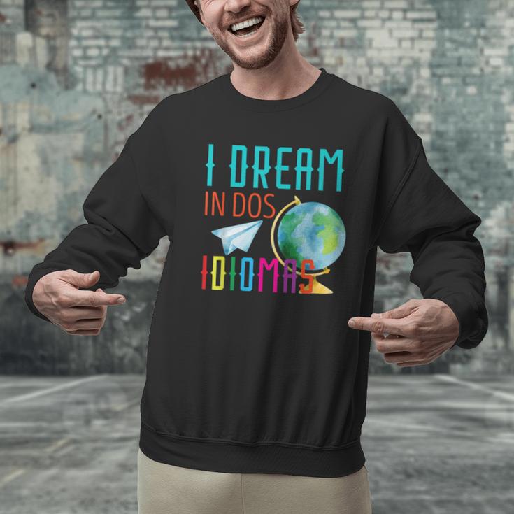 Multilingual Teacher In Dos Idiomas Linguist Language Men Graphic Sweatshirt, gift for family, gift for coworker Multilingual Teacher In Dos Idiomas Linguist Language Men Graphic Sweatshirt, gift for family, gift for coworker