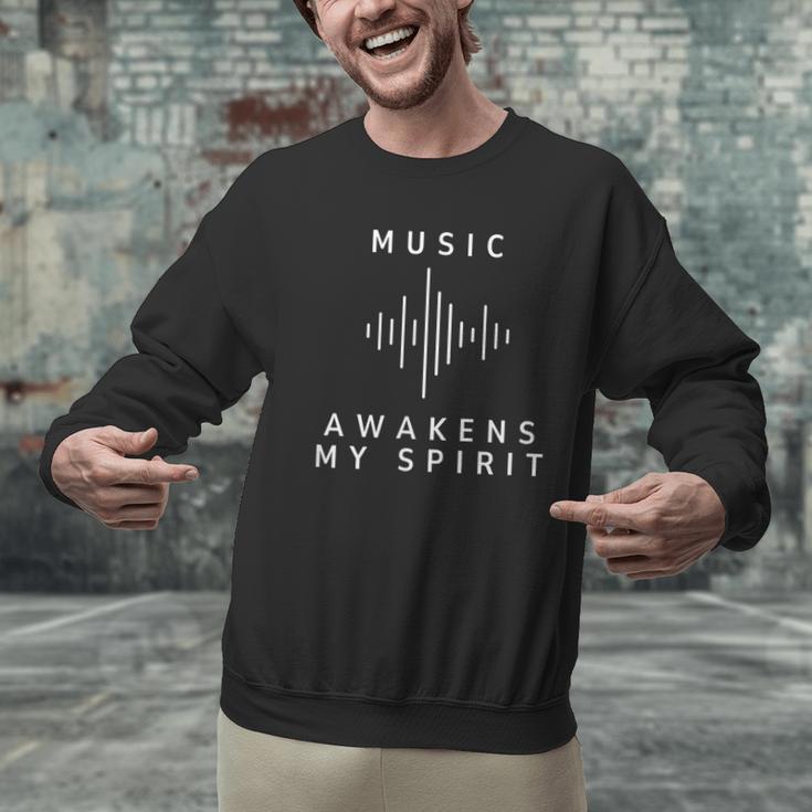 Music Awakens My Spirit Inspiring Musician Teacher Quote Men Graphic Sweatshirt, gift for family, gift for coworker Music Awakens My Spirit Inspiring Musician Teacher Quote Men Graphic Sweatshirt, gift for family, gift for coworker