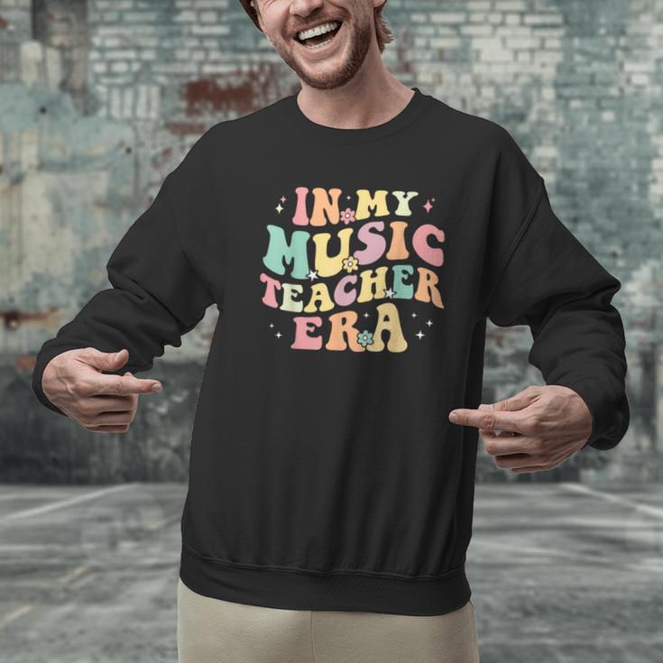 In My Music Teacher Era Retro Back To School Musician Band Men Women Men Graphic Sweatshirt, gift for family, gift for coworker