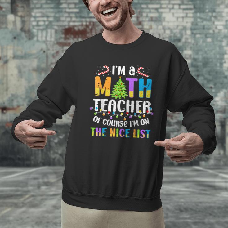 On The Nice List Christmas Math Teacher Women Men Men Graphic Sweatshirt, gift for family, gift for coworker On The Nice List Christmas Math Teacher Women Men Men Graphic Sweatshirt, gift for family, gift for coworker