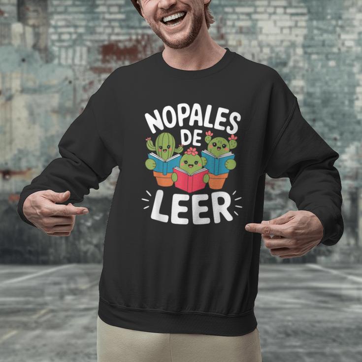 Nopales De Leer Bilingual Teacher Maestra Spanish Teacher Men Graphic Sweatshirt, gift for family, gift for coworker Nopales De Leer Bilingual Teacher Maestra Spanish Teacher Men Graphic Sweatshirt, gift for family, gift for coworker