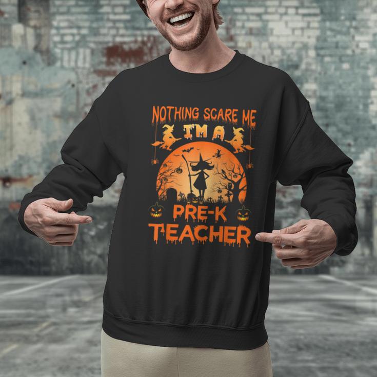 Nothing Scare Me I'm a Pre-k Teacher Matching Halloween For Men Women Men Graphic Sweatshirt, gift for family, gift for coworker