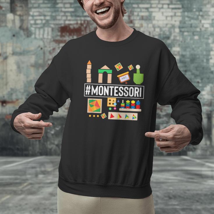 Novelty Montessori Studying Learning Schooling Teacher Love For Men Women Men Graphic Sweatshirt, gift for family, gift for coworker Novelty Montessori Studying Learning Schooling Teacher Love For Men Women Men Graphic Sweatshirt, gift for family, gift for coworker