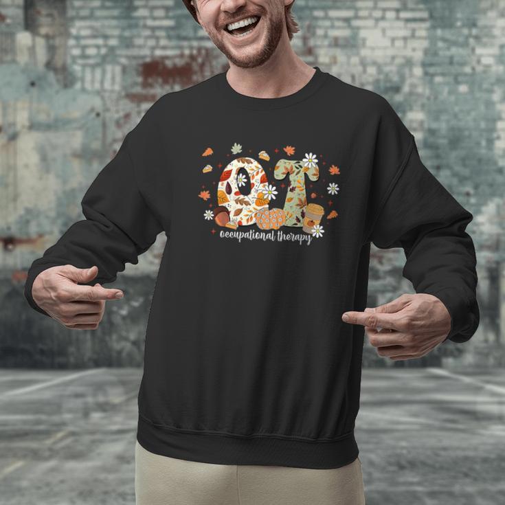 Occupational Therapy Fall Autumn Pumpkin Flower OTA Teacher Men Graphic Sweatshirt, gift for family, gift for coworker Occupational Therapy Fall Autumn Pumpkin Flower OTA Teacher Men Graphic Sweatshirt, gift for family, gift for coworker