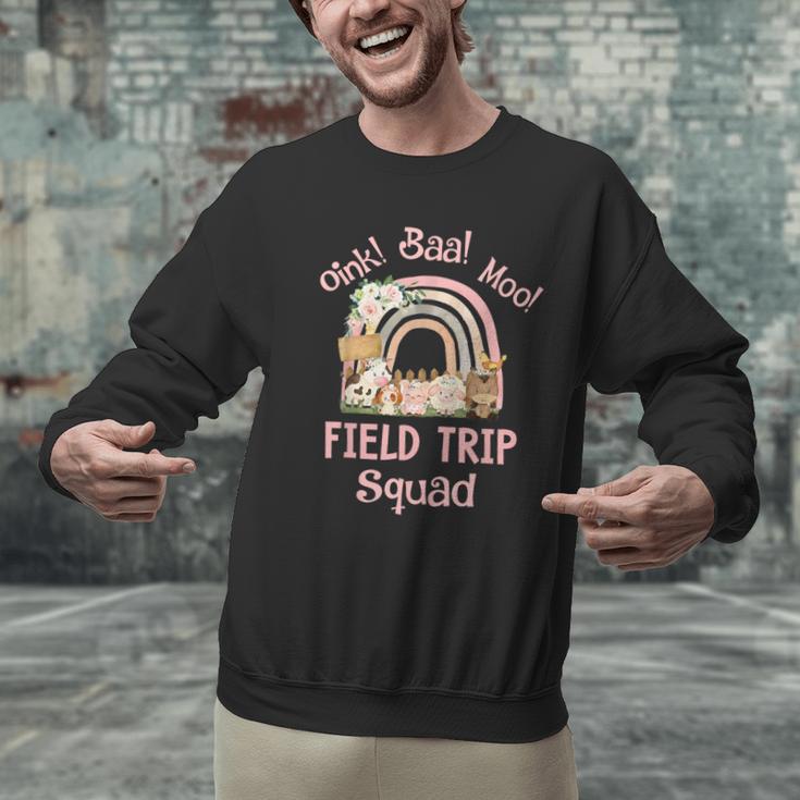 Oink Baa Moo Field Trip Squad Teacher Students Matching Men Graphic Sweatshirt, gift for family, gift for coworker Oink Baa Moo Field Trip Squad Teacher Students Matching Men Graphic Sweatshirt, gift for family, gift for coworker
