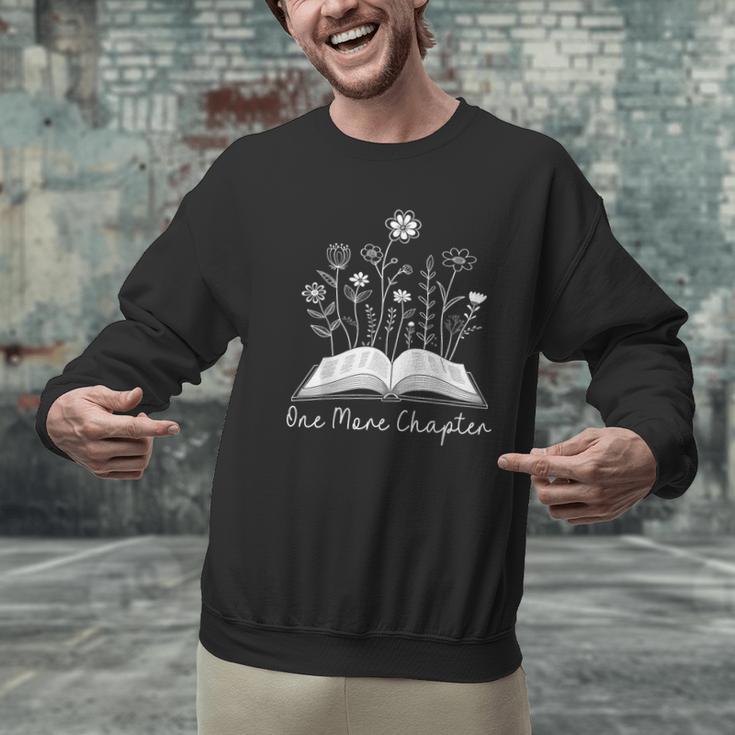 One-More Chapter Wildflower Reading Teacher Library Bookish Men Graphic Sweatshirt, gift for family, gift for coworker
