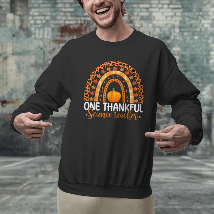 One Thankful Science Teacher Rainbow Boho Fall Thanksgiving Men Graphic Sweatshirt, Science Teacher Sweatshirts, gift for family, gift for coworker One Thankful Science Teacher Rainbow Boho Fall Thanksgiving Men Graphic Sweatshirt, Science Teacher Sweatshirts, gift for family, gift for coworker